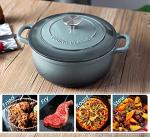 Slate Blue Enameled Cast Iron 5.5 Quart Dutch Oven