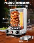 WantJoin Electric Shawarma Grill - Stainless Steel Rotisserie