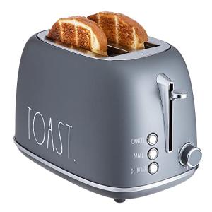Rae Dunn Retro 2-Slice Stainless Steel Toaster