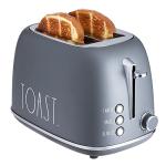 Rae Dunn Retro 2-Slice Stainless Steel Toaster