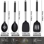 4-Piece Silicone Spatula Spoon Set with Steel Handle