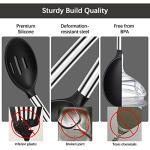 4-Piece Silicone Spatula Spoon Set with Steel Handle