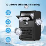 Compact Ice Machine for Businesses - 66Lbs/24H
