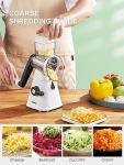 Rotary Cheese Grater with 3 Blades for Veggies