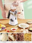 Rotary Cheese Grater with 3 Blades for Veggies