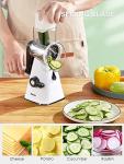Rotary Cheese Grater with 3 Blades for Veggies