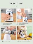 Rotary Cheese Grater with 3 Blades for Veggies