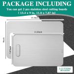 Yaocom Stainless Steel Cutting Board Set - 2 Pcs