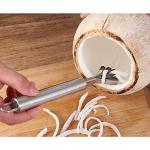 TEAMNIGT Stainless Steel Coconut Meat Slicer Tool