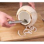TEAMNIGT Stainless Steel Coconut Meat Slicer Tool