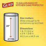 Glad ForceFlex 13 Gallon Drawstring Trash Bags, 40 Ct