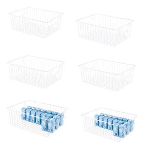 Set of 6 Freezer Organizer Bins with Handles
