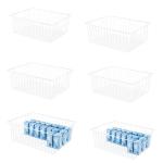 Set of 6 Freezer Organizer Bins with Handles