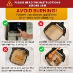 Air Fryer Disposable Liners, 125 Count, 8” Square