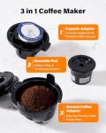Shardor 3-in-1 Coffee Maker for Pods and Grounds