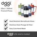 Oggi 12oz French Press Coffee Maker - Olive