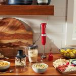 KitchenAid Red Variable Speed Hand Blender with Accessories