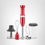 KitchenAid Red Variable Speed Hand Blender with Accessories