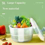 WEXIO 5L Salad Spinner with Lid and Non-Slip Base