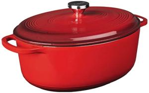 Lodge 7 Quart Red Enameled Cast Iron Dutch Oven