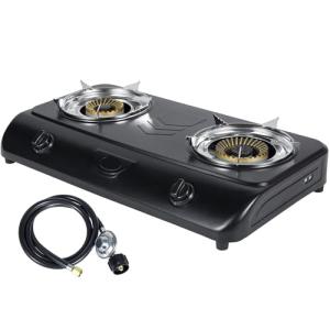 BESTFIRE Portable Outdoor Propane Dual Burner Stove