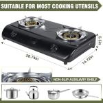 BESTFIRE Portable Outdoor Propane Dual Burner Stove