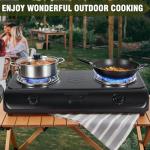 BESTFIRE Portable Outdoor Propane Dual Burner Stove