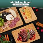 Bamboo Cutting Board Set with Non-Slip Feet