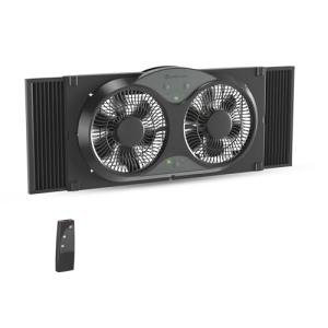 Comfort Zone 9-Inch Dual Window Fan with Remote
