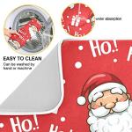 Absorbent Christmas Dish Drying Mat, 16 x 18 Inch