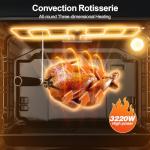 Zomagas 24 Inch Electric Wall Oven with Rotisserie