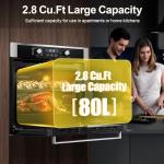 Zomagas 24 Inch Electric Wall Oven with Rotisserie