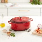 Lodge 7 Quart Red Enameled Cast Iron Dutch Oven