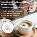 Rechargeable Handheld Milk Frother with 5 Heads