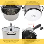 StovePop Stainless Steel Hand Crank Popcorn Popper