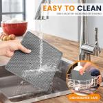Heat Resistant Silicone Trivet Mats - Dark Grey