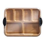 Farberware Bamboo Cutting Board with Compartments and Lid