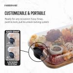 Farberware Bamboo Cutting Board with Compartments and Lid