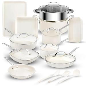 Gotham Steel Nonstick 20-Piece Ceramic Cookware Set