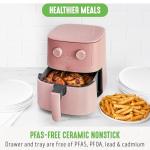 GreenLife 4.5QT Pink Air Fryer with Dial Controls