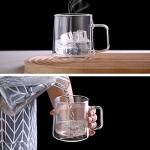Double Wall Insulated Glass Coffee Mugs - Set of 4