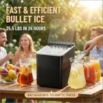 Fast Ice Maker with Self-Cleaning Feature and Scoop
