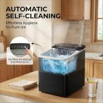 Fast Ice Maker with Self-Cleaning Feature and Scoop