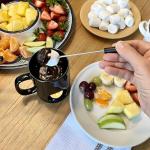 Evelots Mini Fondue Pot Set with Mugs