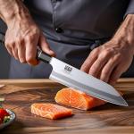 SHAN ZU 8 Inch Japanese Chef Knife with Handle