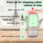 Cordless Mini Food Processor for Chopping Vegetables