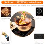 AceFox Portable 1800W Electric Induction Cooktop