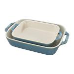 Staub 2-Piece Rustic Turquoise Baking Dish Set