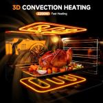 AMZCHEF 24-Inch Electric Convection Wall Oven