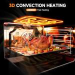 AMZCHEF 24-Inch Electric Convection Wall Oven